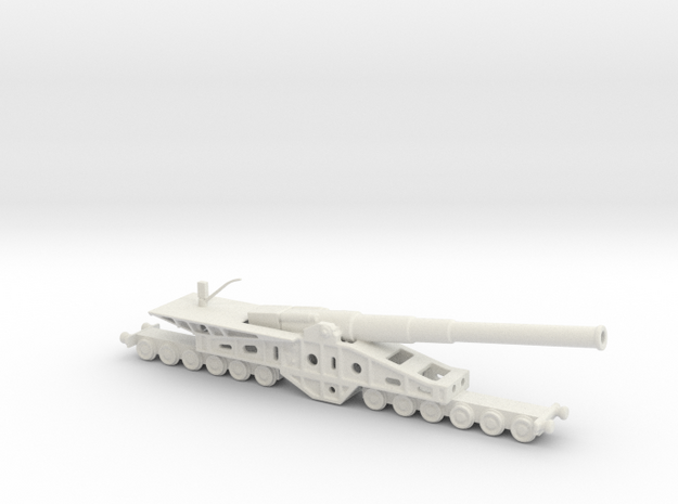 Canon de 340 mm 1/160 railway artillery  in White Natural Versatile Plastic