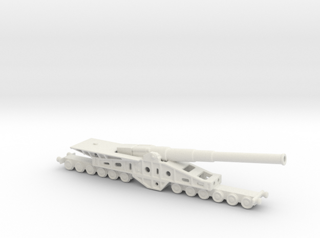 Canon de 340 mm 1/200 railway artillery  in White Natural Versatile Plastic