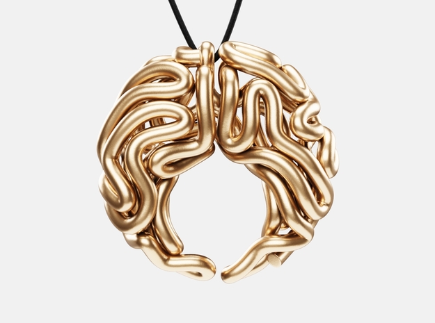 Kohala Pendant in Polished Gold Steel