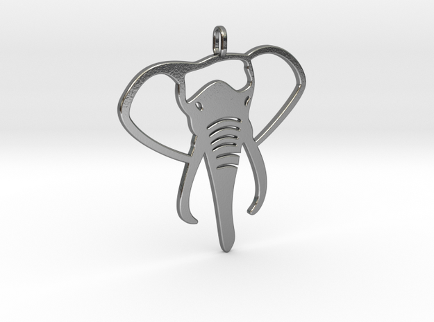 Elephant in Polished Silver