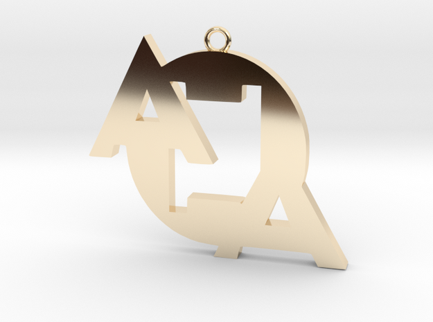 AHA Pendant  in 14k Gold Plated Brass