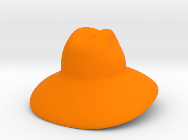 Oversized Gucci Hat in Orange Processed Versatile Plastic: Small