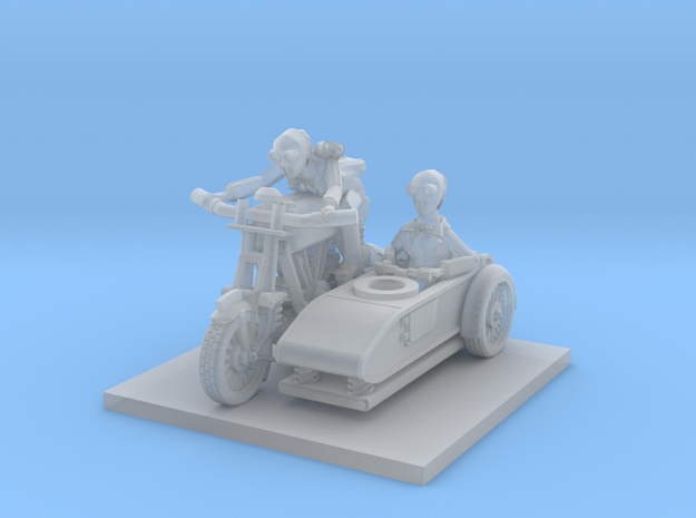 post apocalypse classic bike and sidecar can setti in Smooth Fine Detail Plastic
