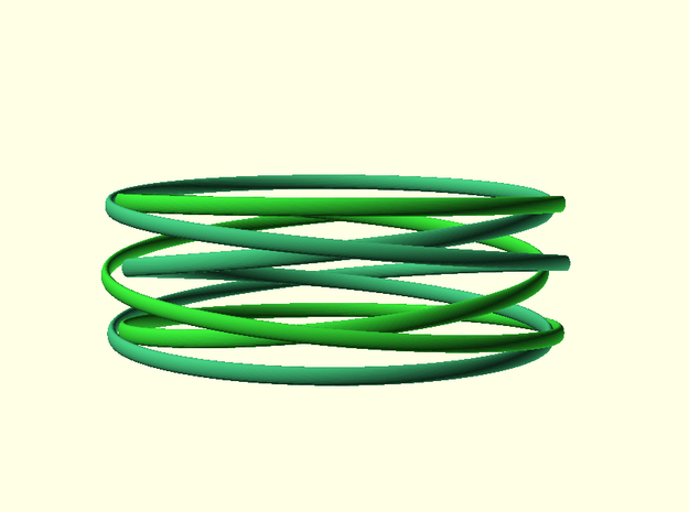 Dubble Multispire floating bracelets in Green Processed Versatile Plastic: Small