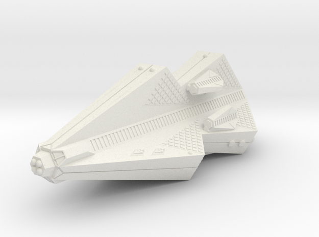 3788 Scale Tholian Pocket Battleship with Gunboats in White Natural Versatile Plastic