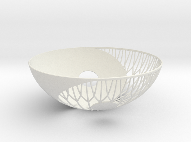 Yin Yang Bowl in White Natural Versatile Plastic