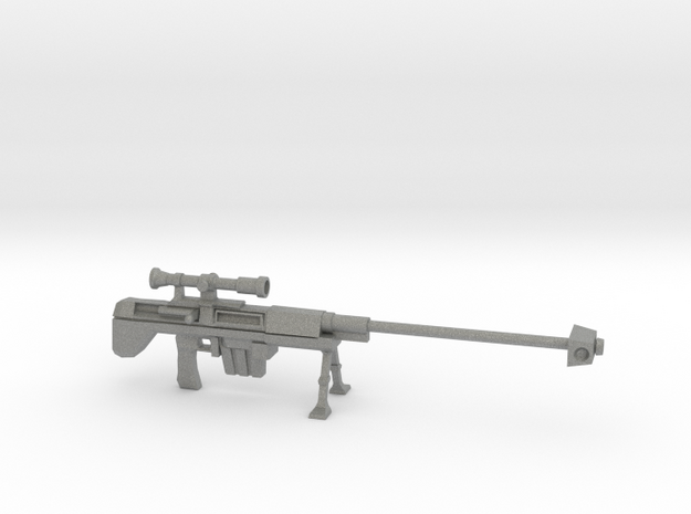 Miniature Sniper Rifle  in Gray PA12