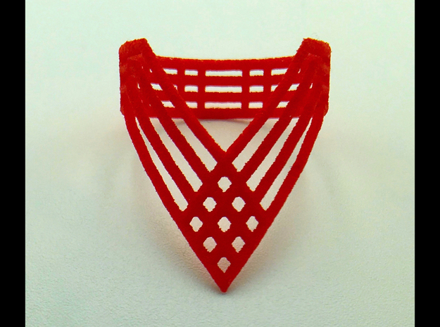 "Vector Ring"  (Tall) Size: 7 in Red Processed Versatile Plastic