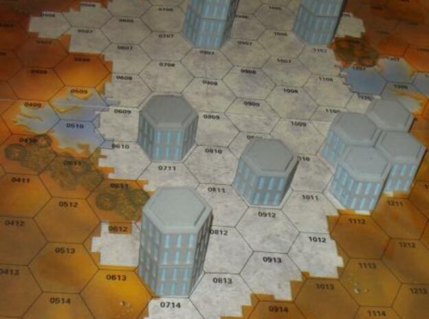 WHAM- Hex Building Stackable (1/160th) in Full Color Sandstone