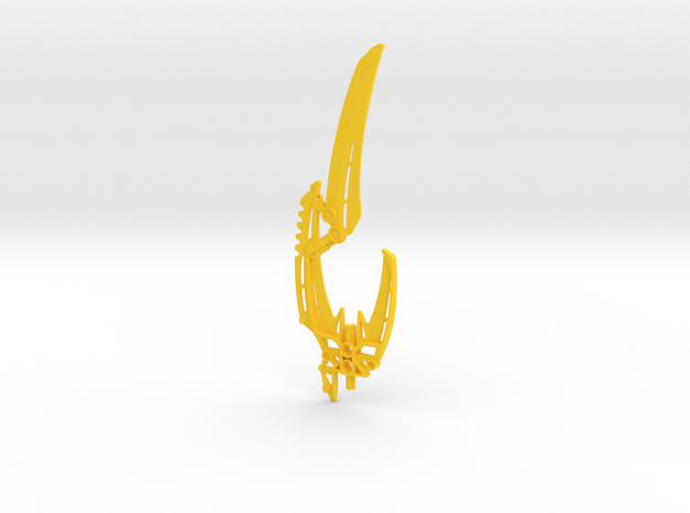 Mata Nui Sword in Yellow Processed Versatile Plastic