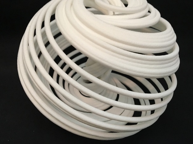 Langford Chaotic Attractor  in White Natural Versatile Plastic