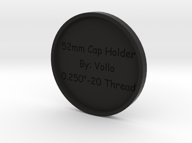 52mm Lens Cap Holder in Black Natural Versatile Plastic