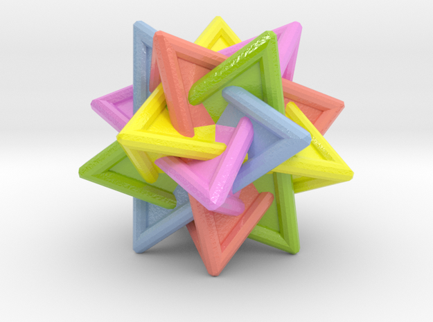 Tetrahedra Compound in Glossy Full Color Sandstone