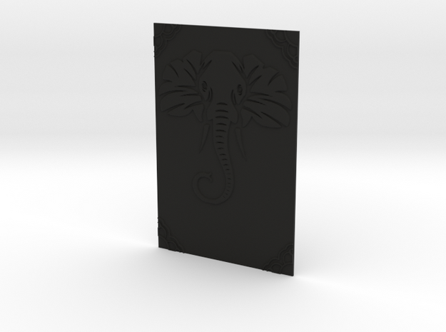 A5 elephant book cover  in Black Natural Versatile Plastic