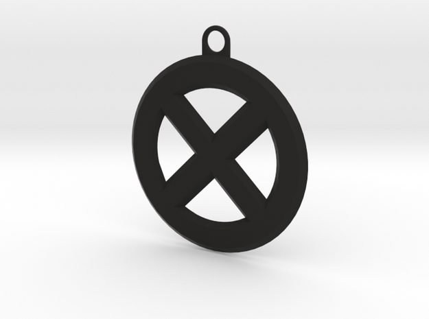 X-Logo Key Chain in Black Natural Versatile Plastic