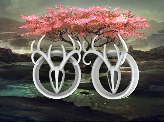 2 Inch Antler Tunnels in White Processed Versatile Plastic
