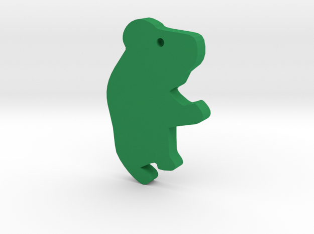 Koala Silhouette Keychain in Green Processed Versatile Plastic
