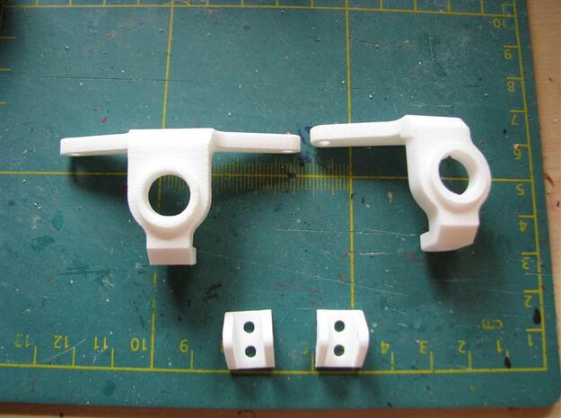 Axial SCX Max-Steering Conversion Kit with 2 shock in White Natural Versatile Plastic