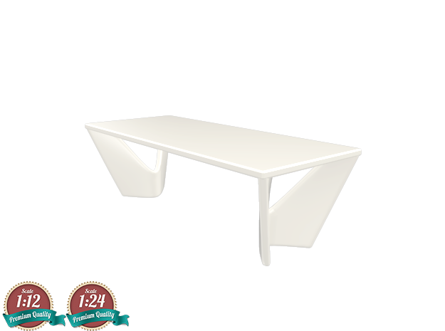 Miniature Suspens Dining Table - Roche Bobois  in White Natural Versatile Plastic: 1:24