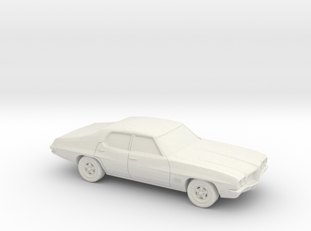 1/87 1968-72 Pontiac Le Mans Sedan in White Natural Versatile Plastic