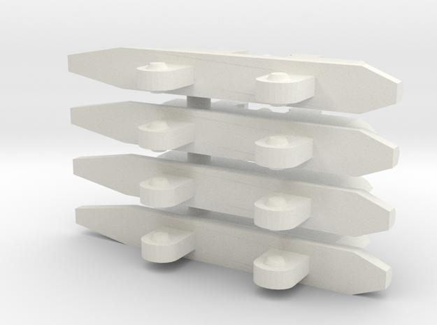 4x Single Pylons for VF-1  in White Natural Versatile Plastic: 1:60