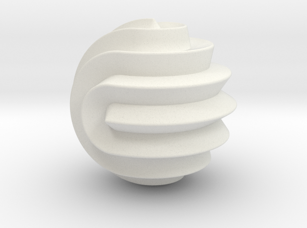 16 Point Sphericon in White Natural Versatile Plastic