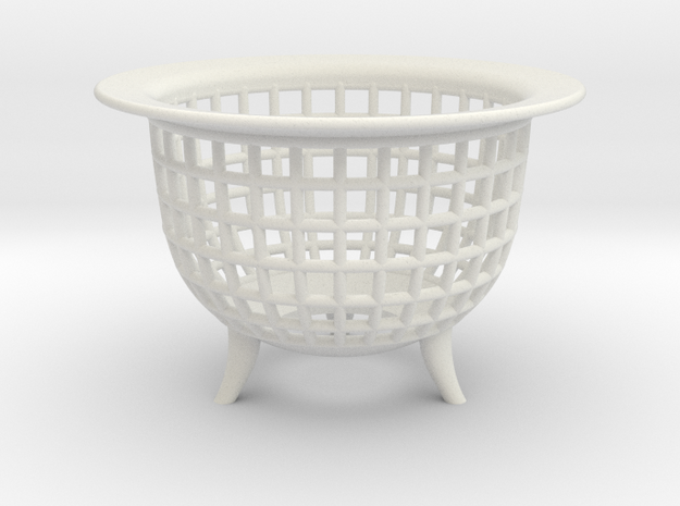 Neo Pot Weave 3.5in.  in White Natural Versatile Plastic