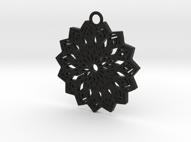 Lelia pendant in Black Natural Versatile Plastic: Large