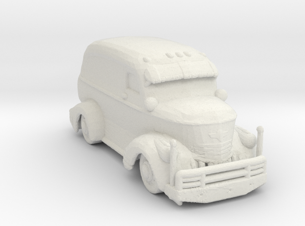 Jeepers Creeper Van v2 285 scale in White Natural Versatile Plastic