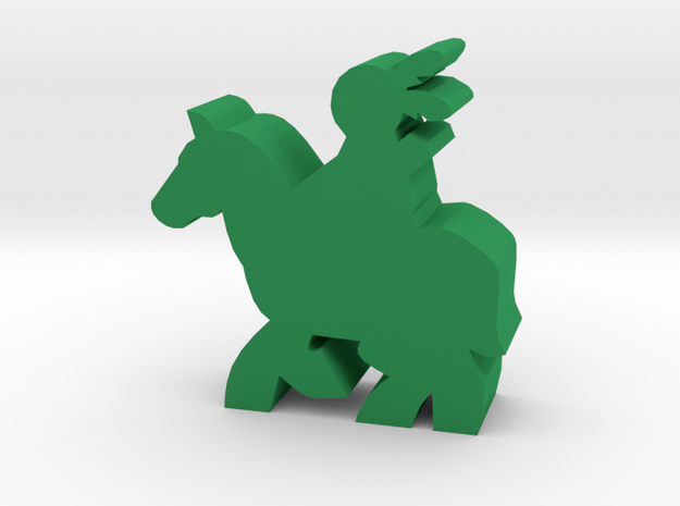 Game Piece, Native American, Horse in Green Processed Versatile Plastic