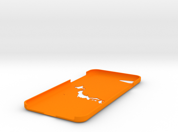 iPhone7 Case -Japan Map 2 in Orange Processed Versatile Plastic