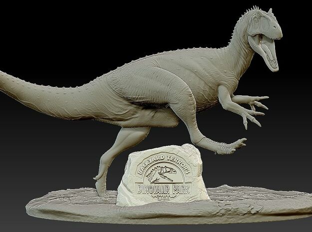 Backyard Terrors Allosaurus Base in White Natural Versatile Plastic