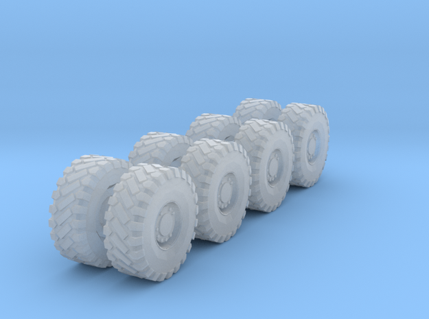 N LRG 8' Const. Vehicle Wheels/Tires in Tan Fine Detail Plastic
