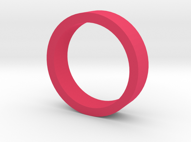 Ring Flat Thin in Pink Processed Versatile Plastic