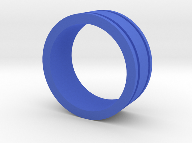 Ring Engraved Lines in Blue Processed Versatile Plastic