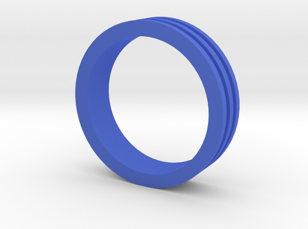 Ring Engraved Lines Thin in Blue Processed Versatile Plastic