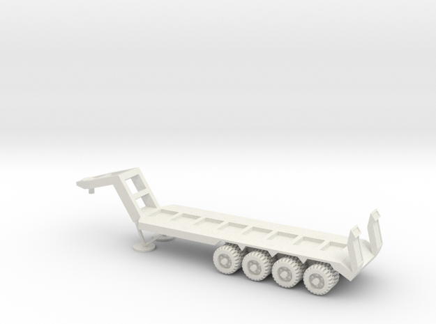 1/50 Scale M747 Semitrailer Low Bed in White Natural Versatile Plastic