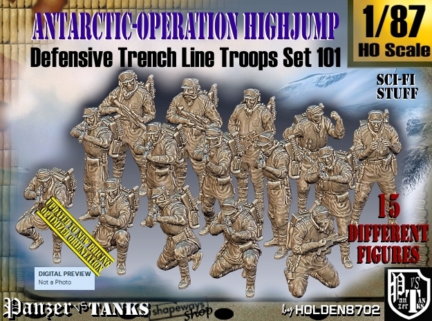 1/87 Antarctic Troops Set101 in Tan Fine Detail Plastic