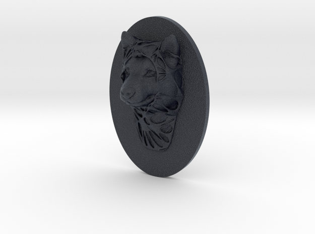 Dog Face + Half-Voronoi Mask (001) in Black PA12