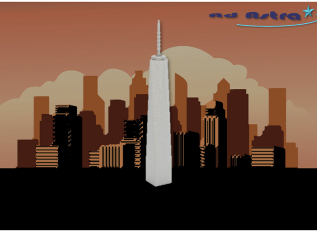 One World Trade Center - New York (1:4000) in White Natural Versatile Plastic