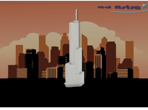 Trump Tower - Chicago (1:4000) in White Natural Versatile Plastic