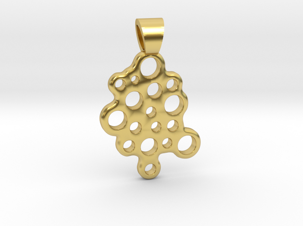 Bubbles [pendant] in Polished Brass