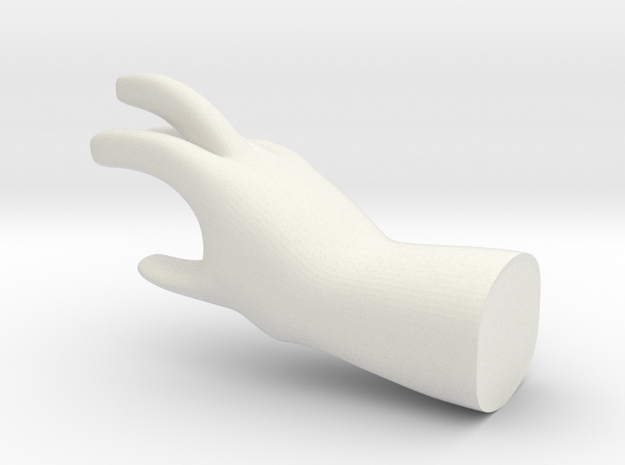 Master Hand Figure in White Natural Versatile Plastic