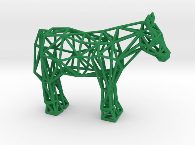 Shetland Pony in Green Processed Versatile Plastic