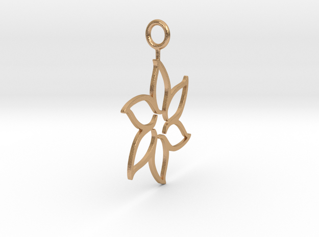 flower pendant in Natural Bronze