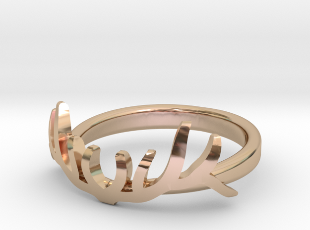 Elk Antler Ring 1 in 14k Rose Gold Plated Brass: 9 / 59
