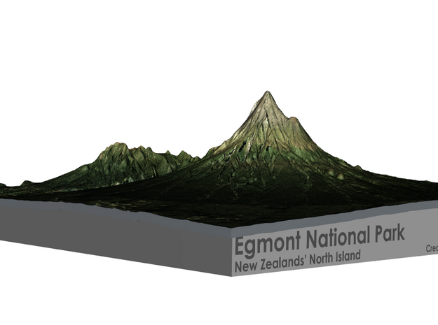 Egmont National Park Map in Full Color Sandstone