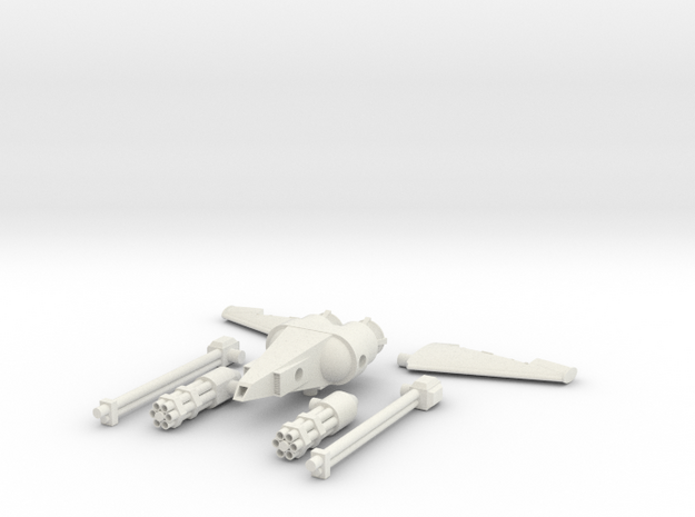 Weapons and Jetpack in White Natural Versatile Plastic