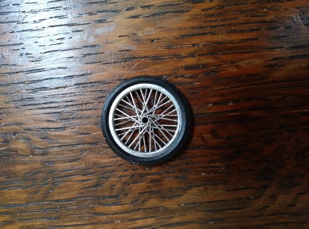 Drag wheel and tire 1/24 scale in Smoothest Fine Detail Plastic