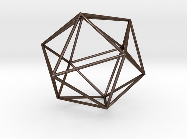Isohedron small in Polished Bronze Steel